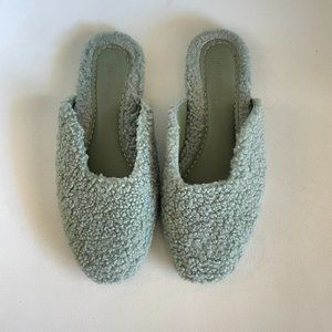 Jeffrey Campbell Green Fuzzy Flats